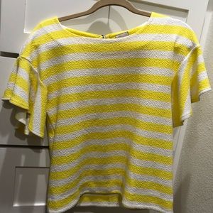 Anthropologie flutter sleeve striped top